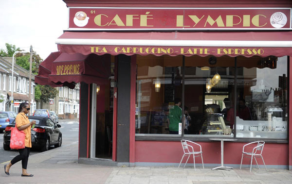 Olympic-themed stores in east London