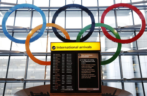 Airport unveils Olympic Rings for London Game