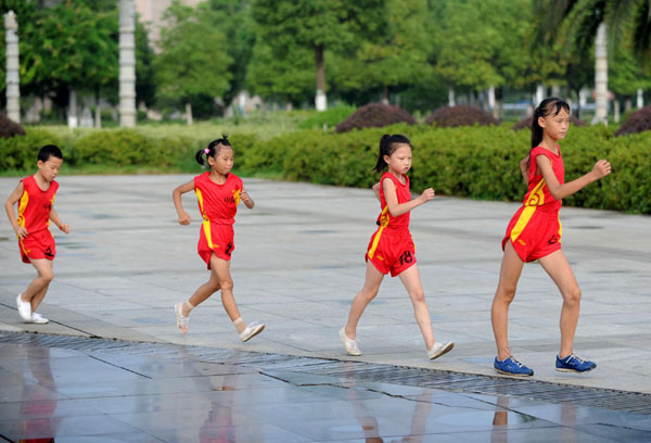 Children walk toward Olympic dreams