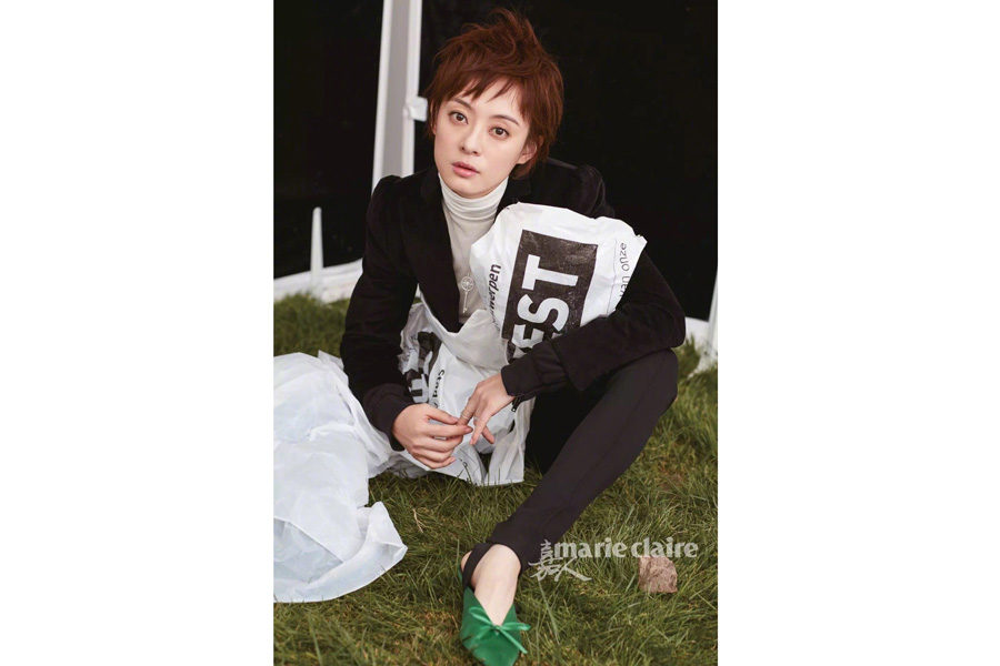 Chinese actress Sun Li poses for fashion magazine