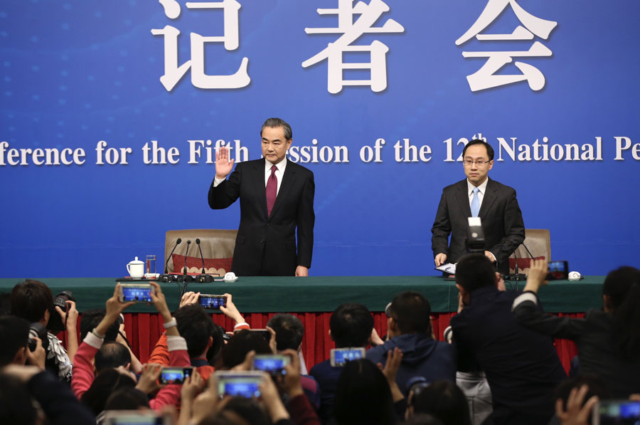 Foreign Minister Wang Yi meets press