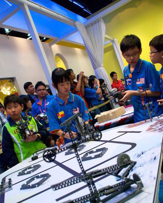 Robot games held at Swedish Pavilion