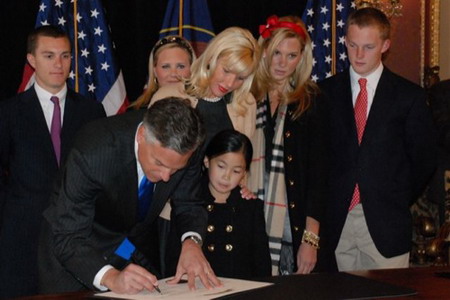 Huntsman and his Chinese daughter