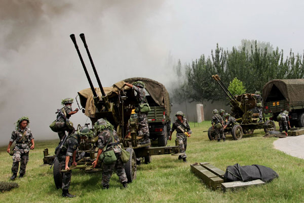 Chinese military continues air defense drills