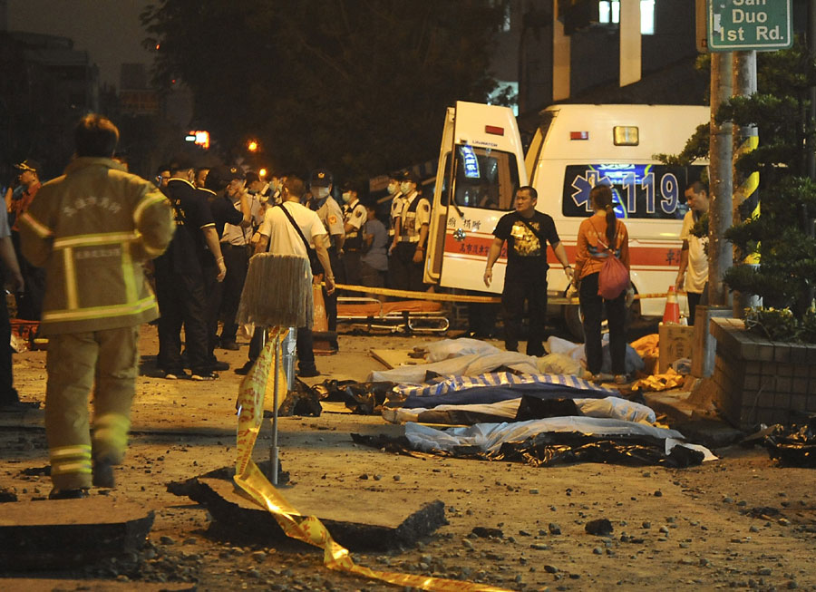 Inflammable gas explosions hit Taiwan