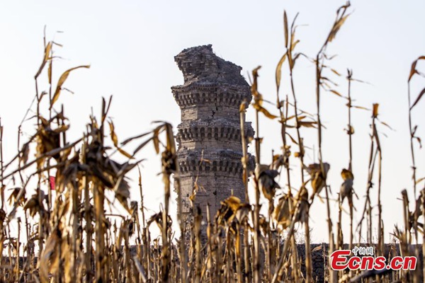 Ancient pagoda falls into disrepair