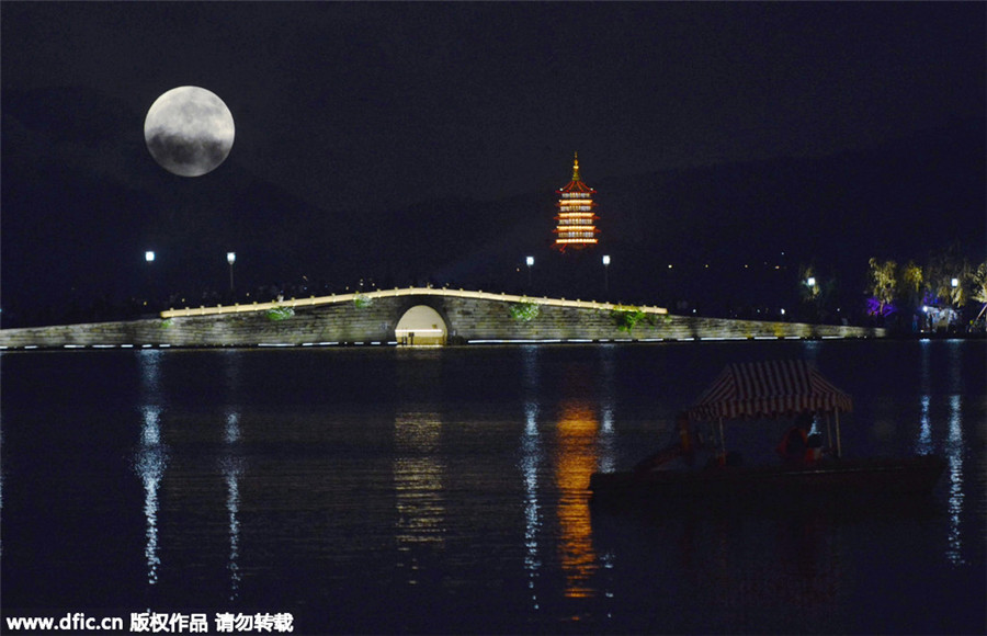 Supermoon marks Mid-Autumn Festival across China