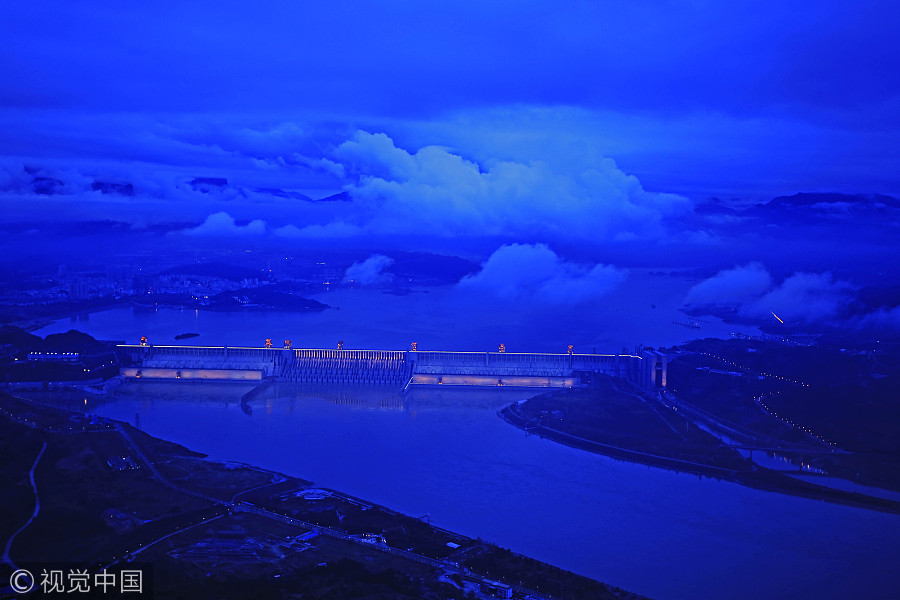 Night charm of Three Gorges Dam