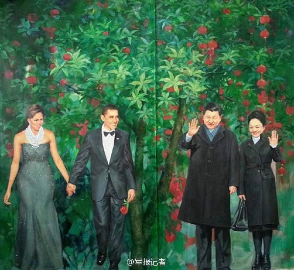 Oil paintings depict Chinese president's endeavors