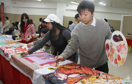 海外华裔大学生用画笔直抒思乡之情(组图)