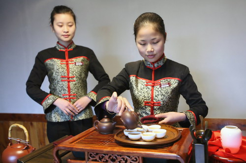 排练茶艺备战世博