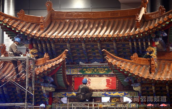 上海世博会云南馆显露雏形