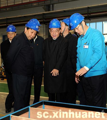 贺国强在四川考察灾区恢复重建及监督检查工作