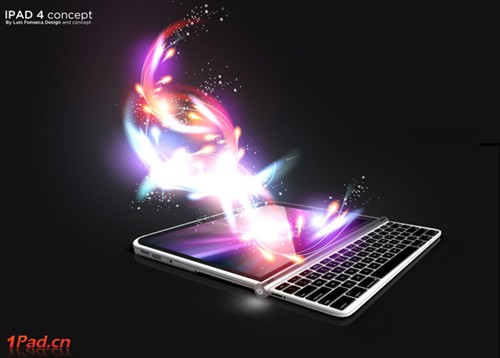 苹果iPad 4概念机曝光 设计侧滑键盘