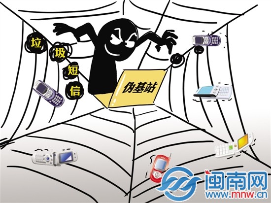 伪基站疯狂群发垃圾短信 14名涉案者泉州落网