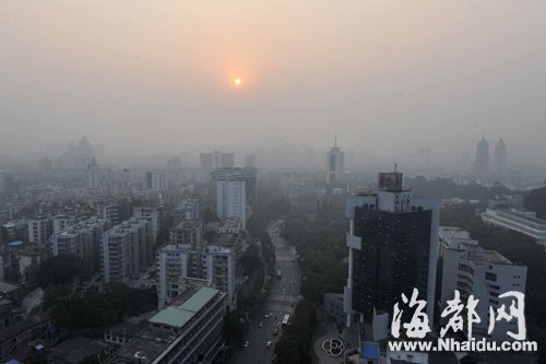 福州今年首现重度污染 10天来就2天没雾霾