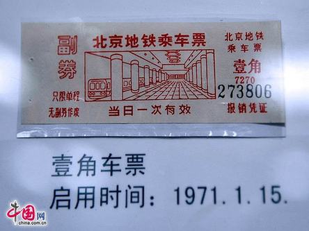 图说北京地铁票近半个世纪的演变