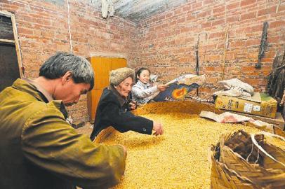 老汉担心去世后养孙女无人照顾 为其储存千斤谷子
