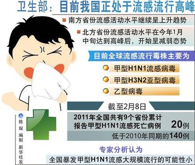 卫生部:目前我国正处于流感流行高峰