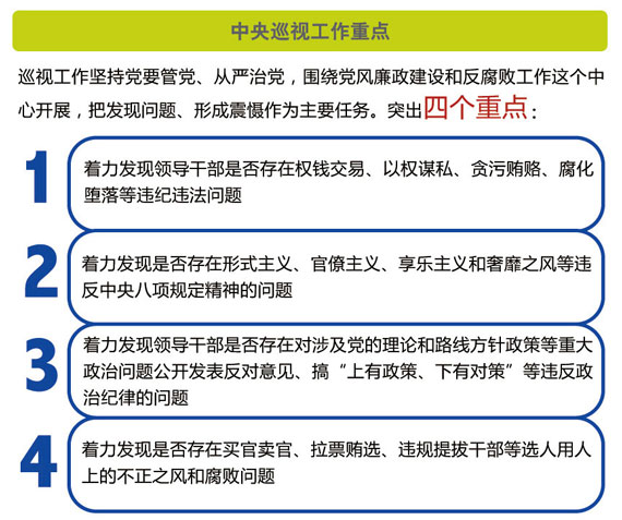揭秘中央巡视组工作：重点监督贪腐等问题 苍蝇老虎同打
