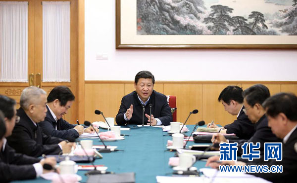 习近平听取河北省委党的群众路线教育实践活动总体情况汇报