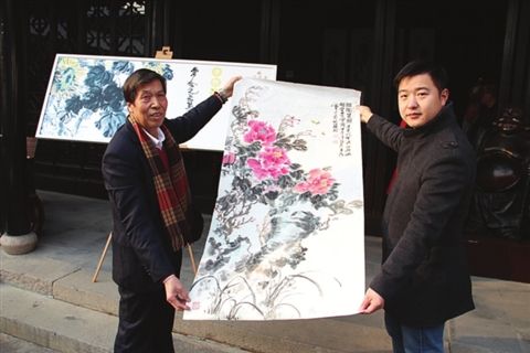 山西画家创作《满园春色》图 捐赠苏州戏博