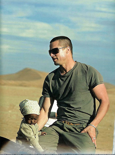 Brangelina beautiful family in Namib Desert
