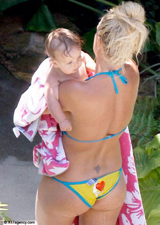 Britney Spears shares a tender moment with son