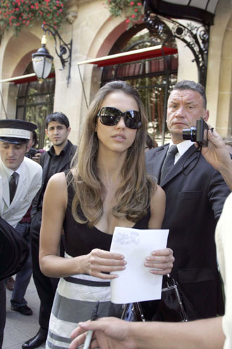 Jessica Alba at a Fantastic Four promotion in Paris