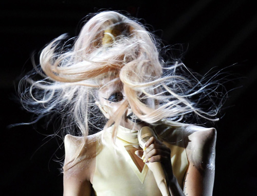 Singers perform at the 53rd annual Grammy Awards in L.A.