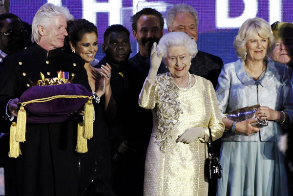 Celebrities perform at the Diamond Jubilee concert