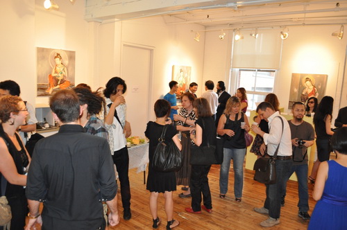 Chinese Buddha paintings awes American audience