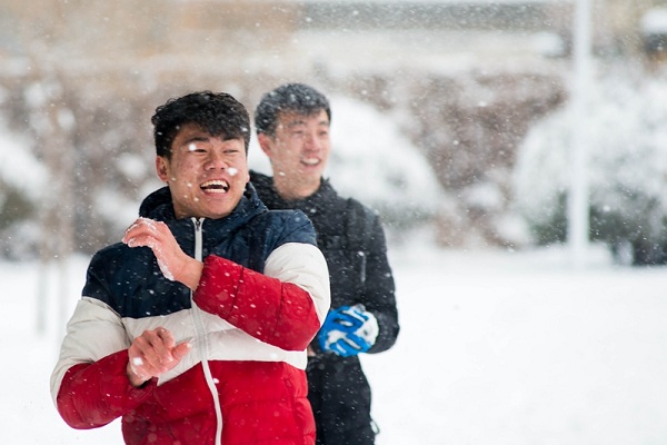 Spring snow blankets Hohhot
