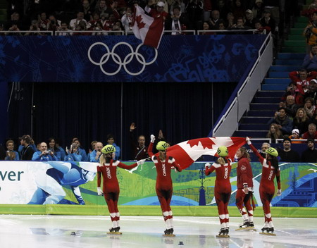 Moments of Vancouver women's 3,000 metres relay