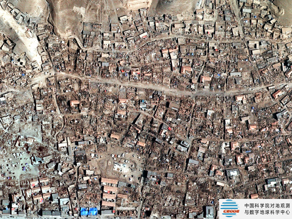 Remote sensing images of quake-hit Yushu