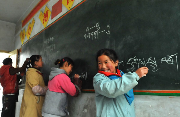 The joy of school for Tibetan pupils