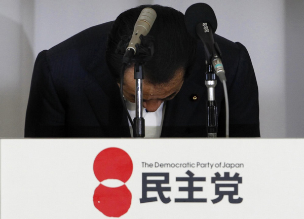 Kan resigns as Japan DPJ head