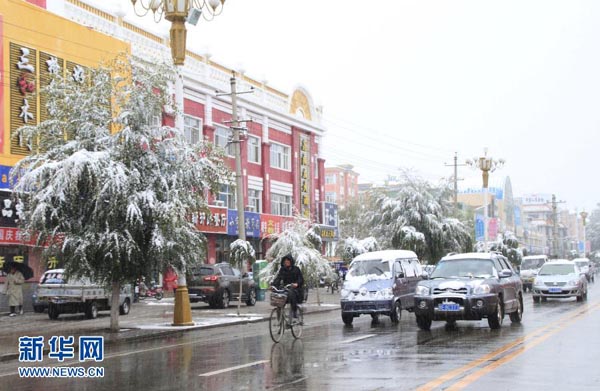 Cold front hits N China with snow