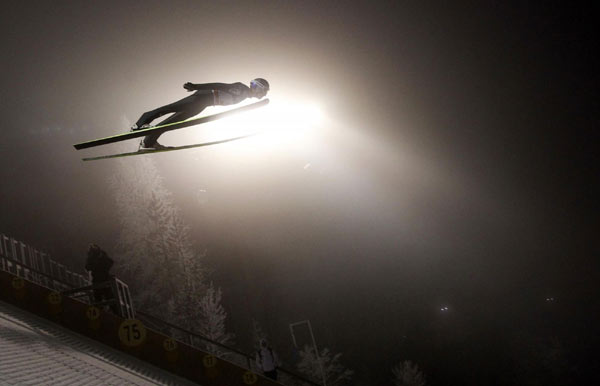 In photos: World Cup ski jumping event