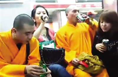 Fake partying monks detained by police