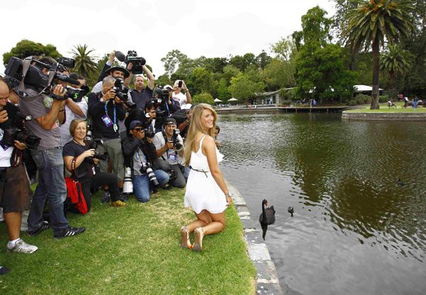 Azarenka's championship photocall