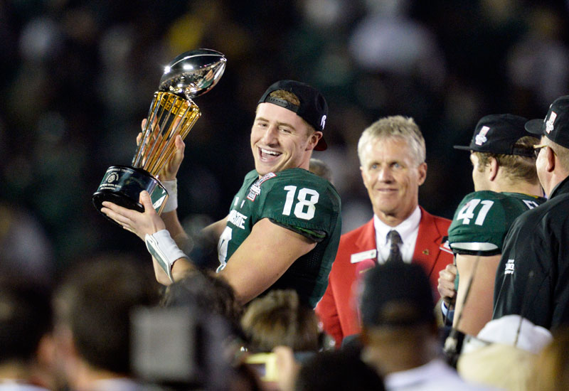 Michigan St beats Stanford 24-20 in Rose Bowl