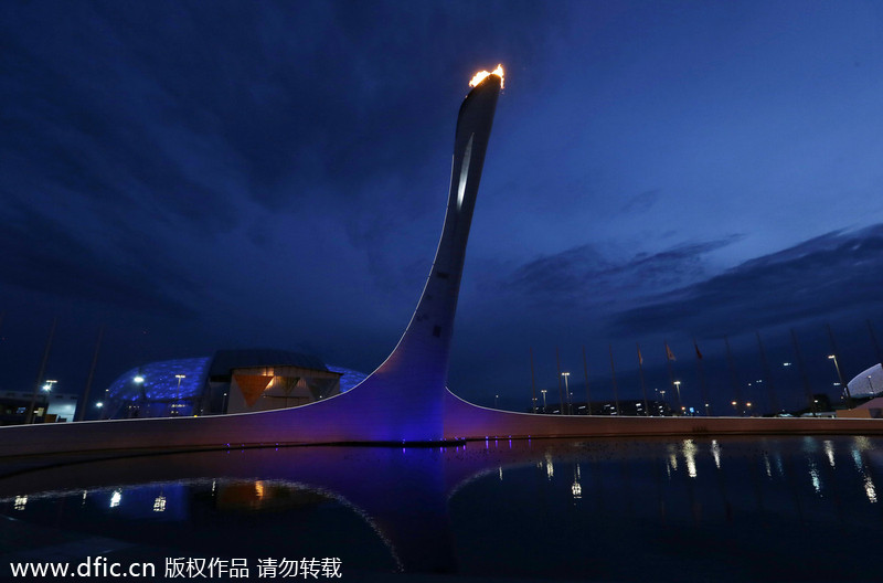 Sochi Olympic cauldron tested by fire crew