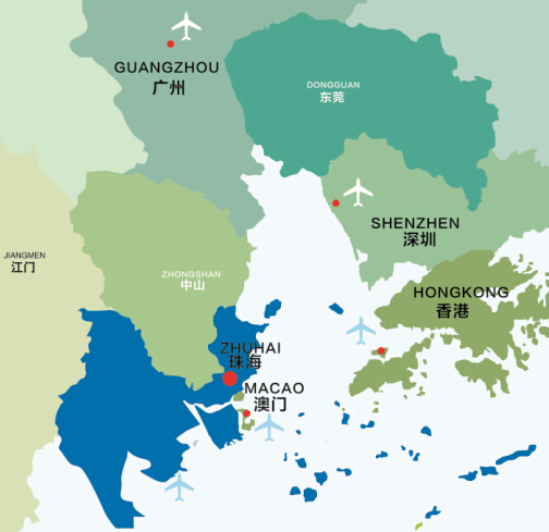 Zhuhai's sketch map