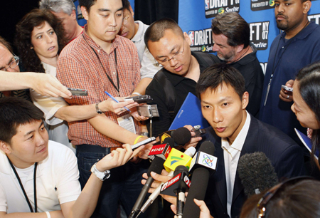 Yi Jianlian attends media availability
