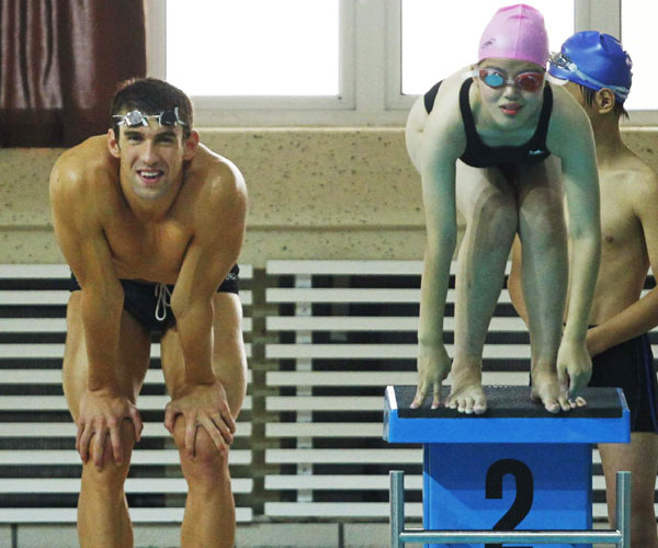 Phelps tutors China's Special Olympians