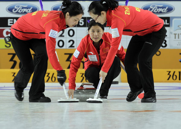 China claims second victory in curling world cup