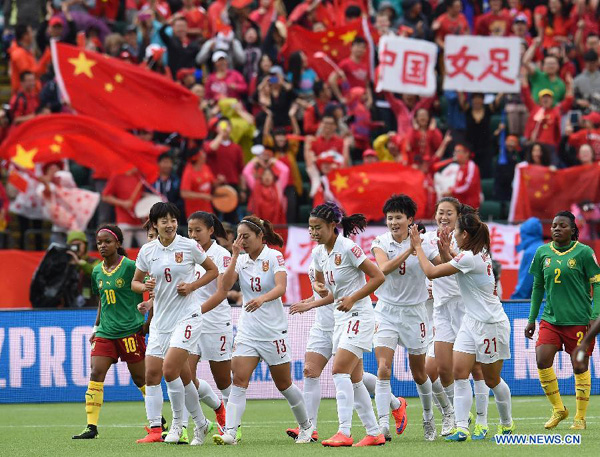 China's women soccer team shakes off pressure to focus on quarterfinal stage