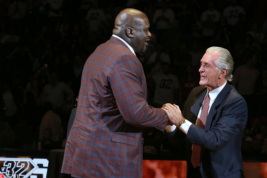 Heat retires Shaq's No 32 jersey