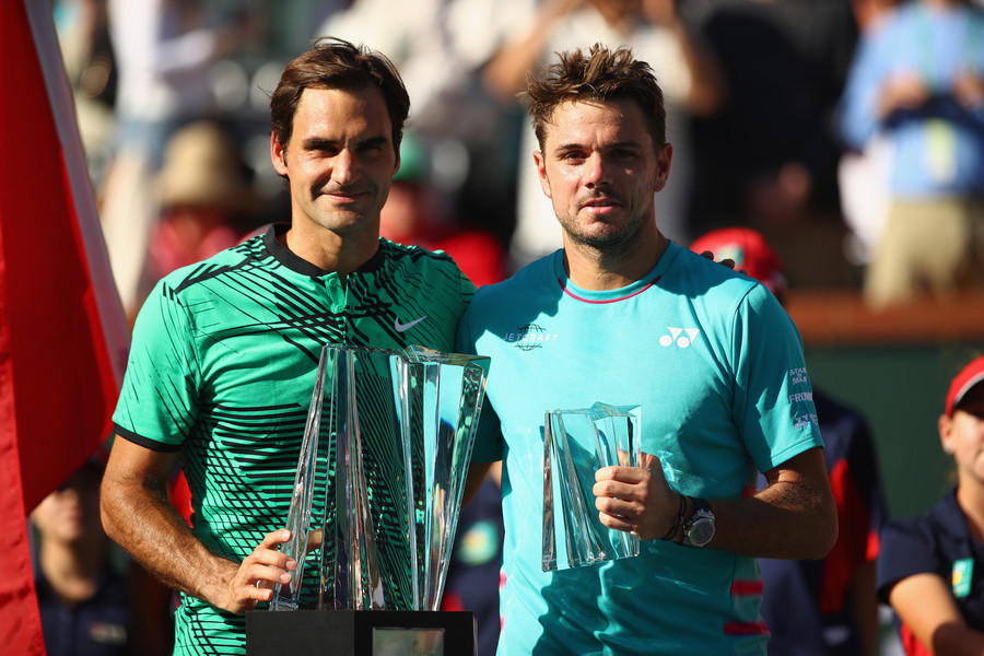 Federer defeats Wawrinka for historic Indian Wells title